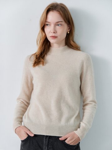 [케이미에르] 소프트 베이직 하프넥 니트 풀오버