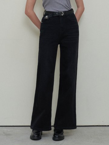 LINE UP STRAIGHT JEANS_BLACK