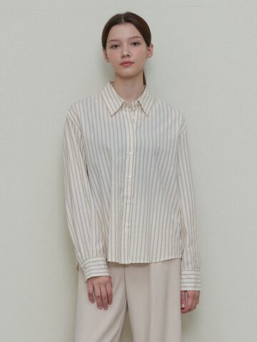 MODERN STRIPED SHIRT_BEIGE