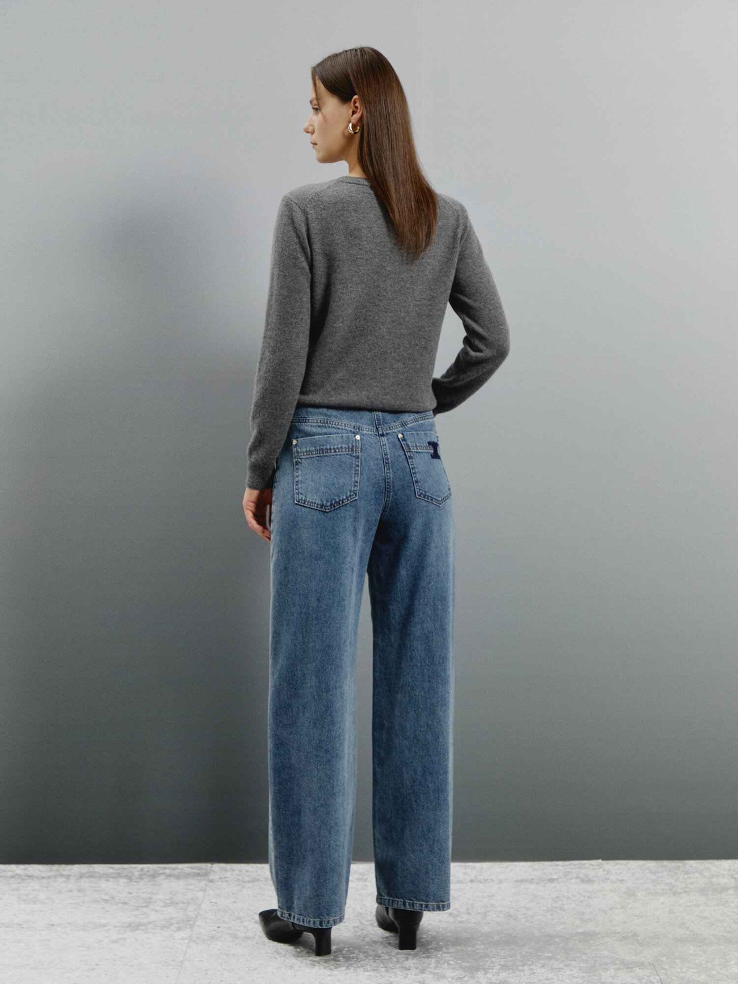 이지핏 스트레이트 캐주얼 데님 (BLUE)