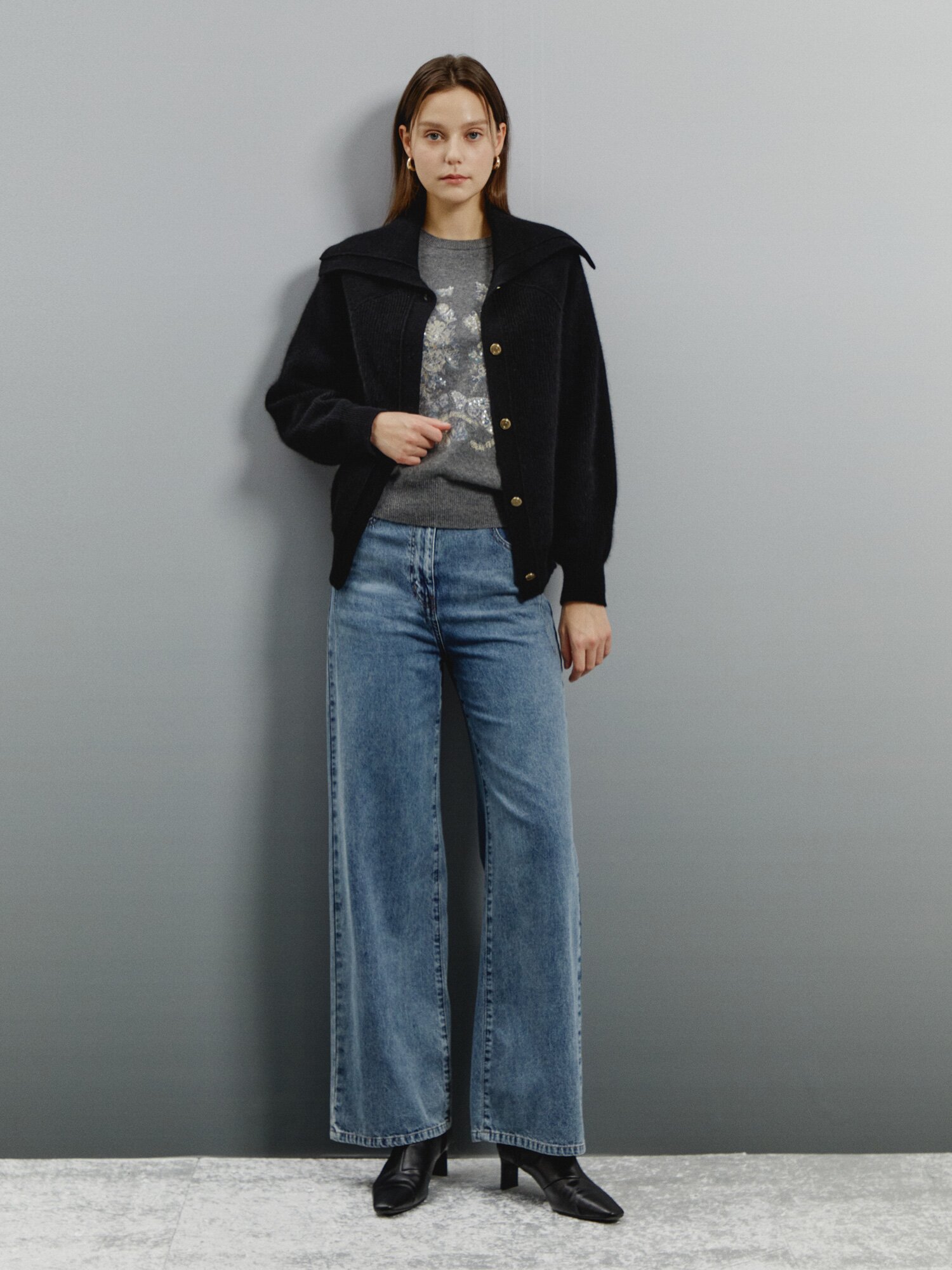 이지핏 스트레이트 캐주얼 데님 (BLUE)