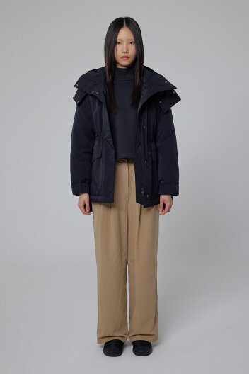 [WOMEN] 글로우 후디 다운 자켓 - 블랙 HDW0007ADZBLK