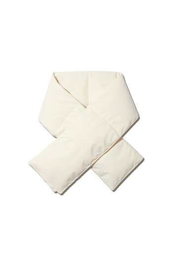 [WOMEN] 스퀘어 퀼팅 다운 머플러 - 아이보리 HDW0003CNZIVO