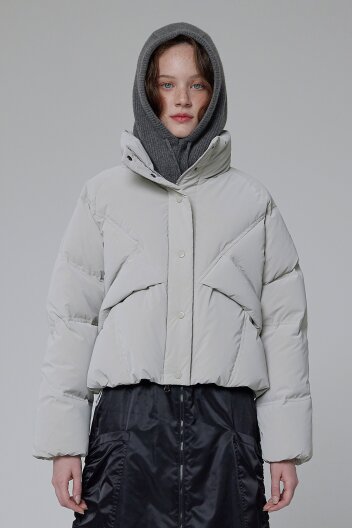 [WOMEN] 글로시 다운 자켓 - 웜그레이 HDW0003ADZWAG