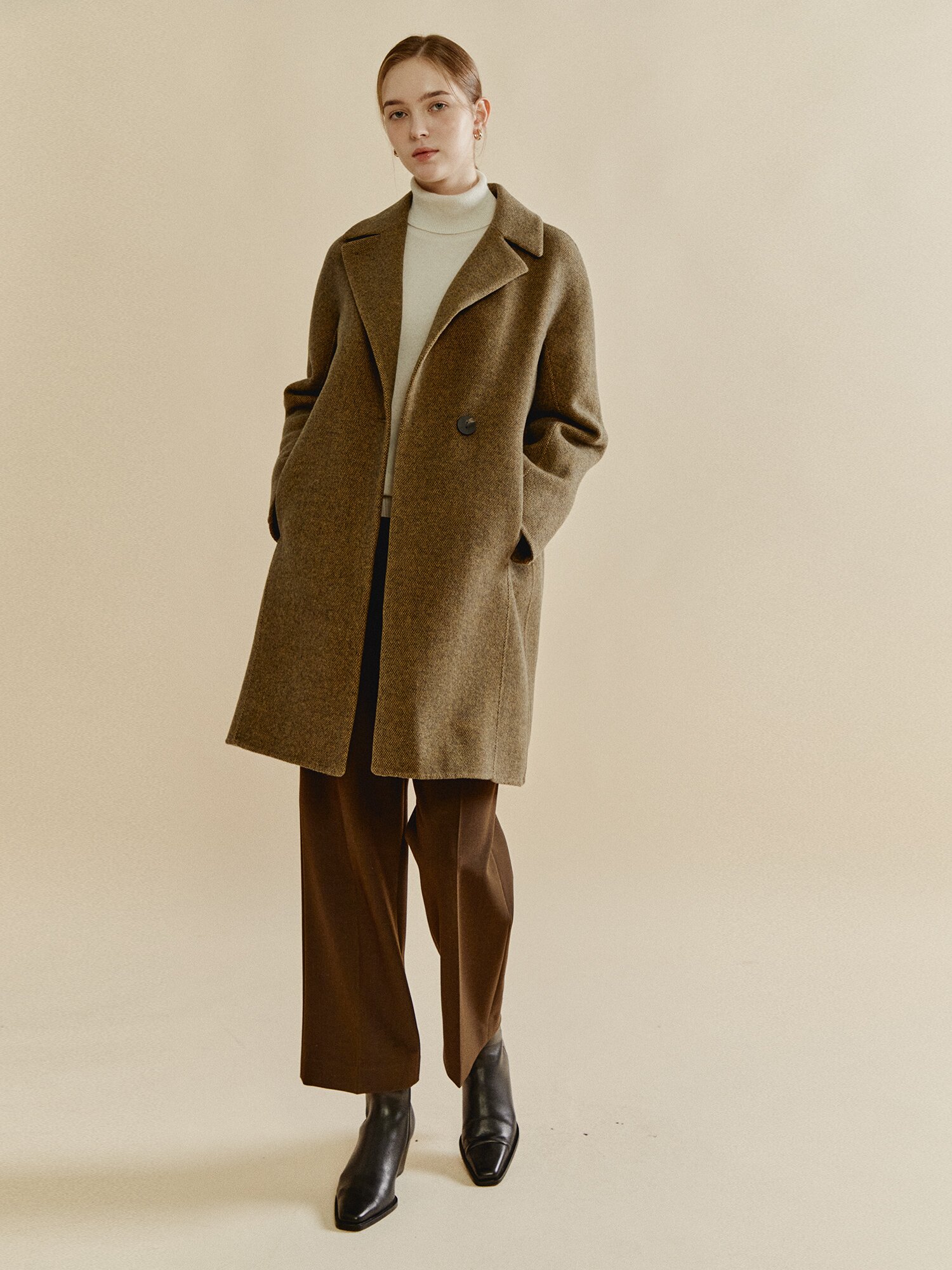 소프트 스트레치 팬츠 (DARK BROWN)