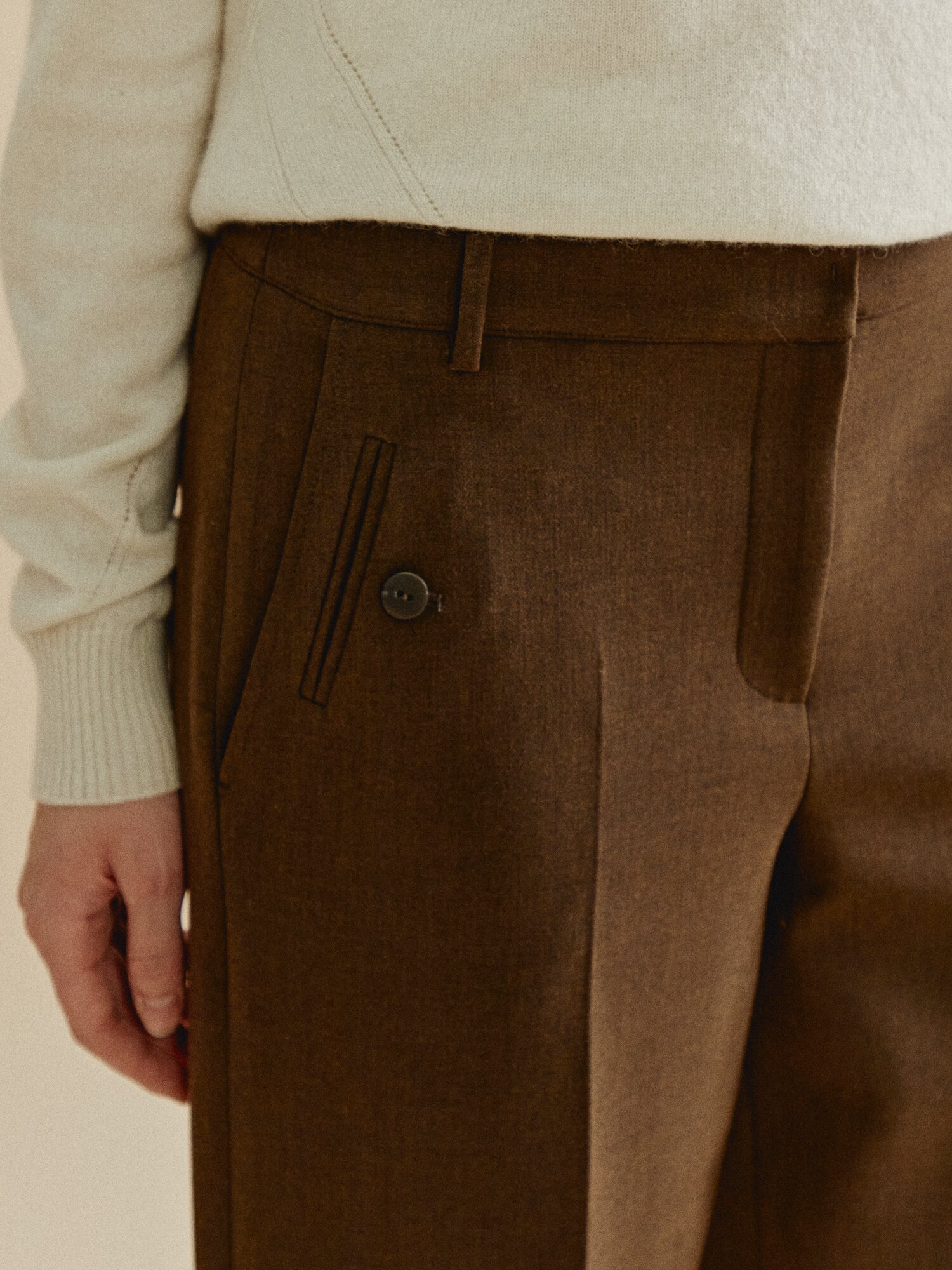 소프트 스트레치 팬츠 (DARK BROWN)