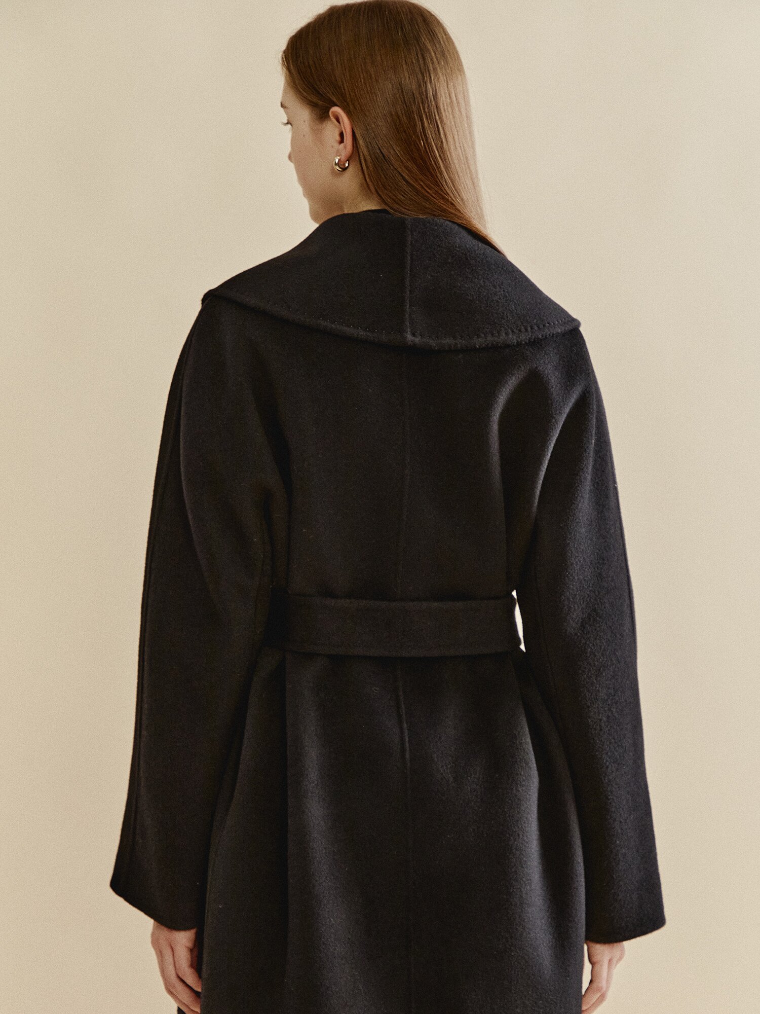 모노 라펠 코트 (BLACK)