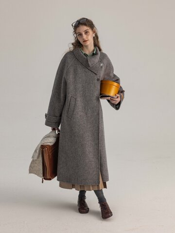 DA_Asymmetrical two-collar coat_CHARCOAL