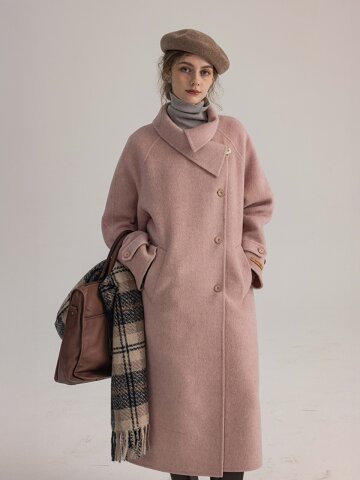 DA_Asymmetrical two-collar coat_PINK