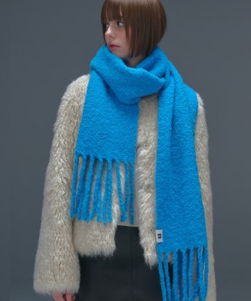 Soft Wool Muffler (Blue)