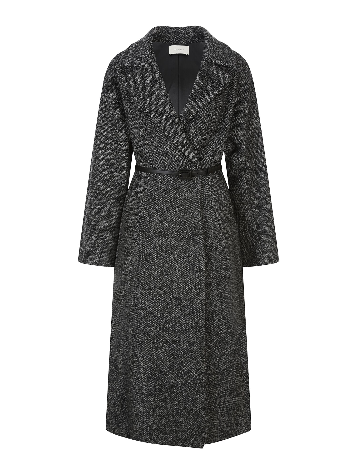 울 블렌드 핸드메이드 더블 코트 (MELANGE BLACK)