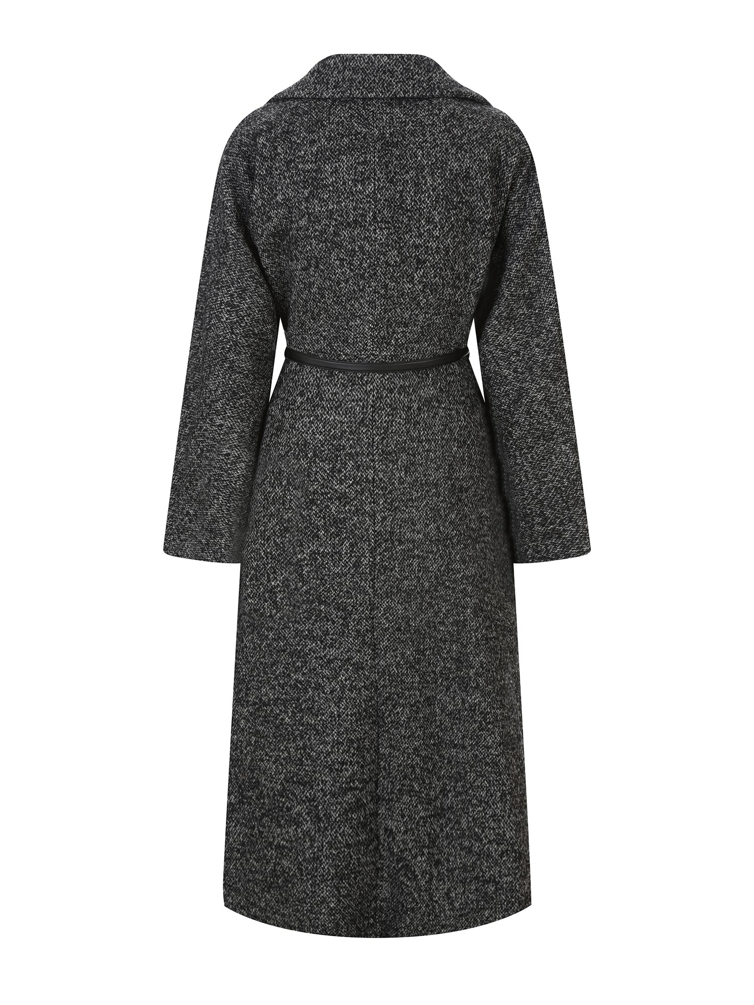 울 블렌드 핸드메이드 더블 코트 (MELANGE BLACK)