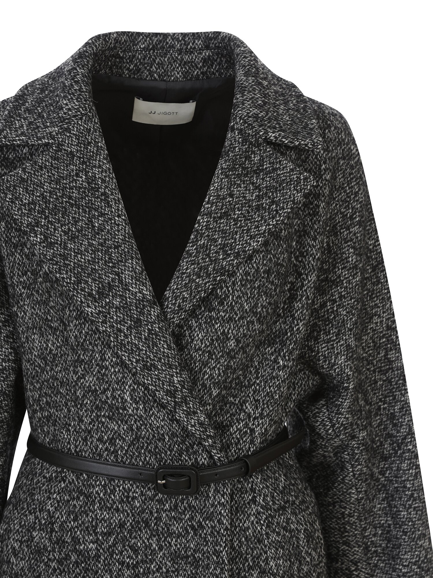 울 블렌드 핸드메이드 더블 코트 (MELANGE BLACK)