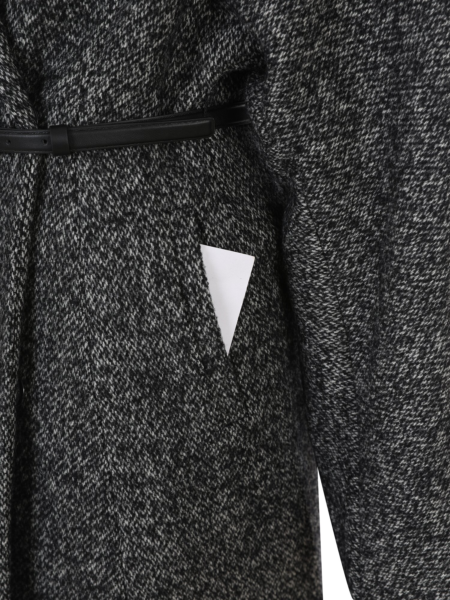 울 블렌드 핸드메이드 더블 코트 (MELANGE BLACK)