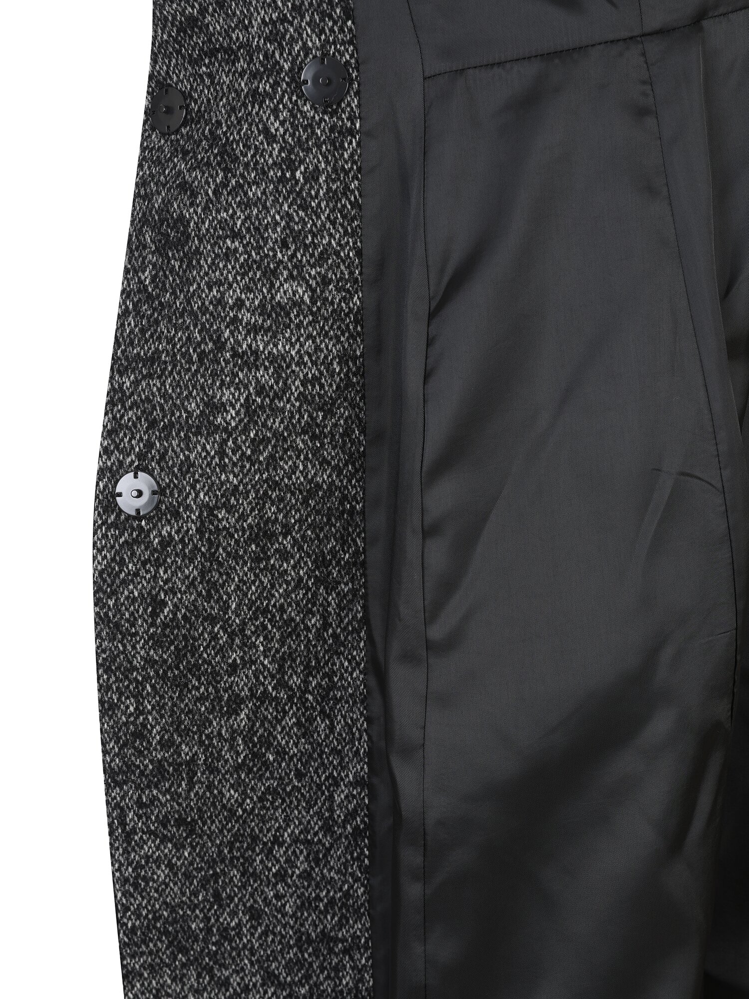 울 블렌드 핸드메이드 더블 코트 (MELANGE BLACK)