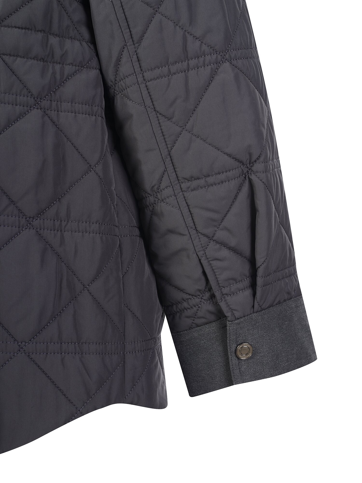 퀼팅 싱글 칼라 오버핏 셋업 재킷 (DARK GREY)
