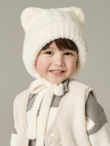 울 혼방 투톤 보닛햇 키즈 세르디 (3 colors)