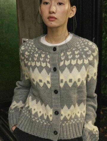 Nordic Classic Wool Cardigan_GREY