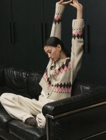 Nordic Classic Wool Cardigan_IVORY