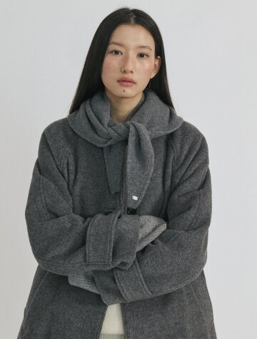 Cashmere Textured Knit Scarf_2COLORS