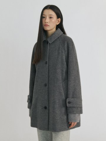 Merino Raglan Midi Coat_GREY