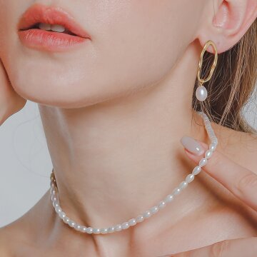 제이로렌 [MADE] 오벌 진주 목걸이 N01082