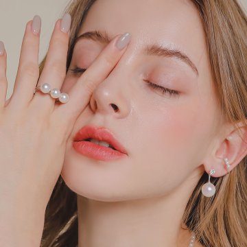 제이로렌 트리플 진주 반지 R0583