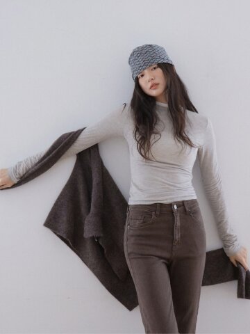 Crape wool tencel long sleeve_Grey