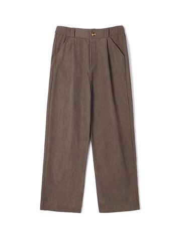 여성 골지 밴딩 팬츠 (DK-BEIGE) (HBALP51)