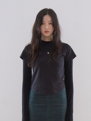 DBKR metal logo round short sleeve_Black