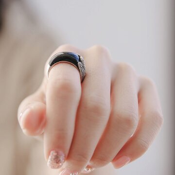 바이데이지 01Br0208 소나기 오닉스 고마루 실버반지