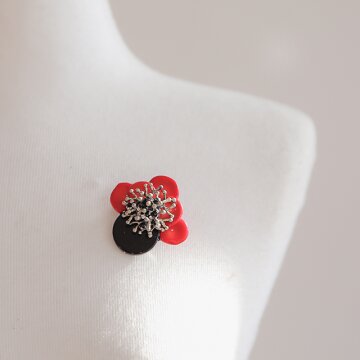 바이데이지 Bh0117 3월탄생석 산호원석 브로치