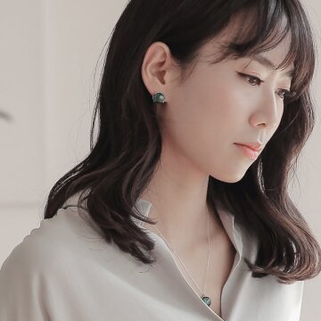 바이데이지 02Be0022 탄생석 터키석원석 실버귀걸이