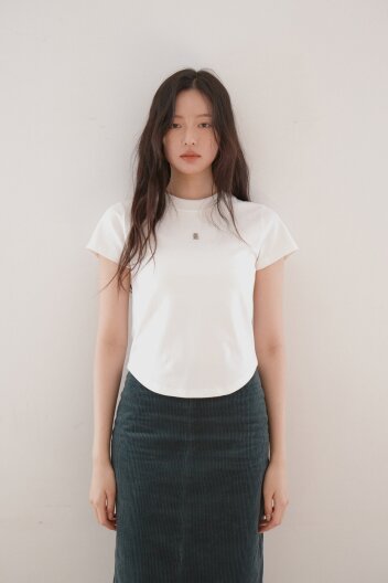 DBKR metal logo round short sleeve_White