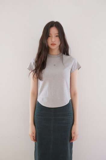 DBKR metal logo round short sleeve_Grey