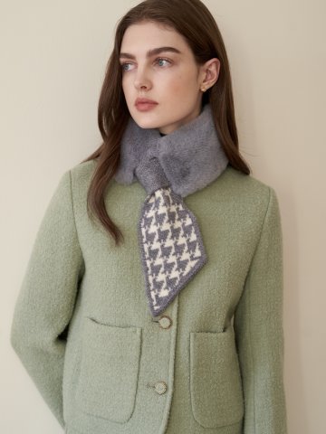 엘르 밀크포근끼움 페이크퍼 머플러 SE34MX301