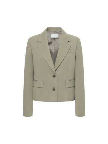 롤업 배색 셋업 크롭 재킷 