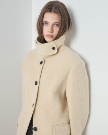 Alpaca Single Handmade Coat_Butter Beige