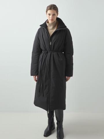 Knit Goose Long Padding_Black