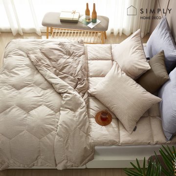 보스턴 구스 이불 Q 풀세트 (이불 1, 토퍼 1, 베개커버 2)