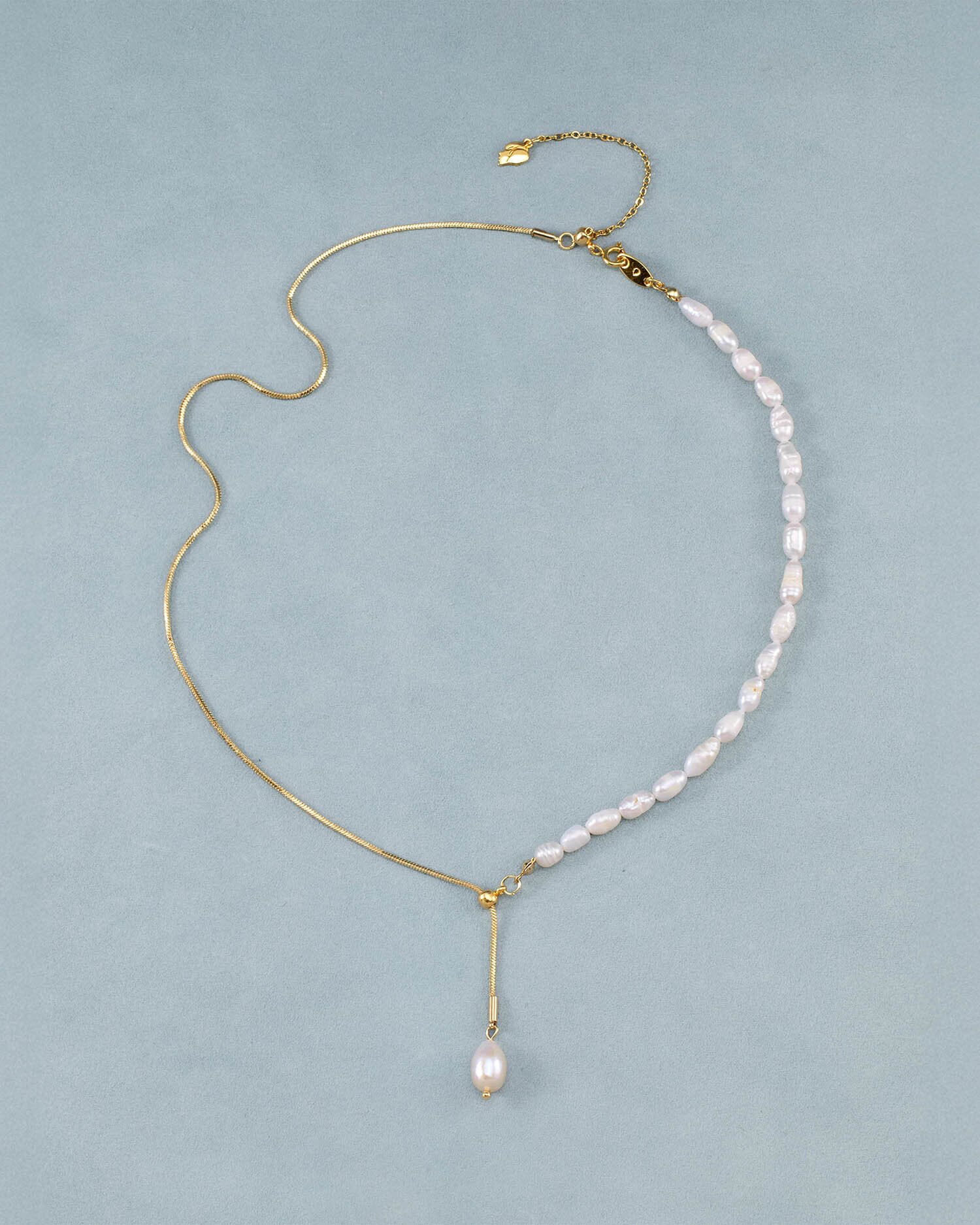 [컨젠] Y-Shape Lariat Necklace Y쉐잎 라이엇 네크리스