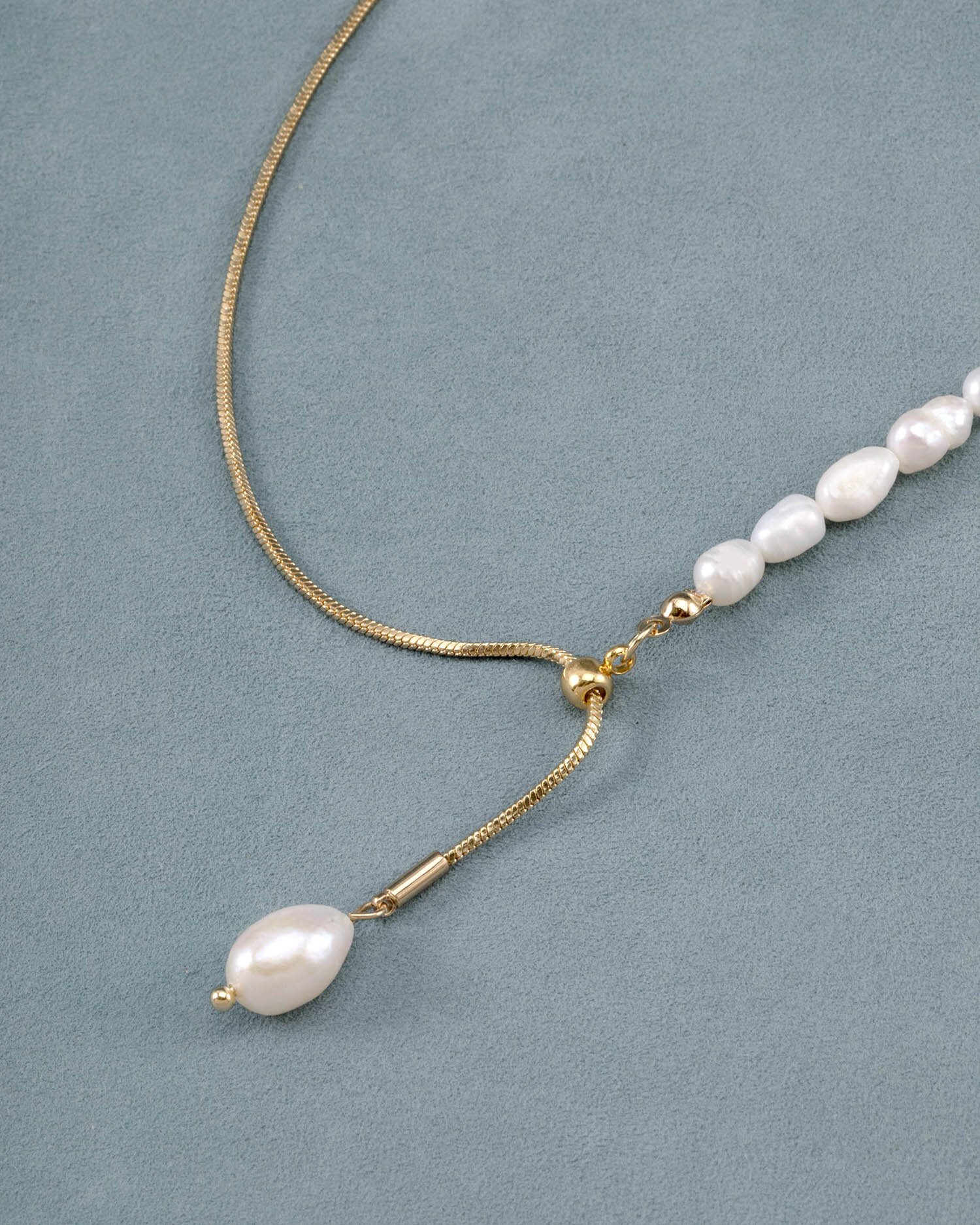 [컨젠] Y-Shape Lariat Necklace Y쉐잎 라이엇 네크리스