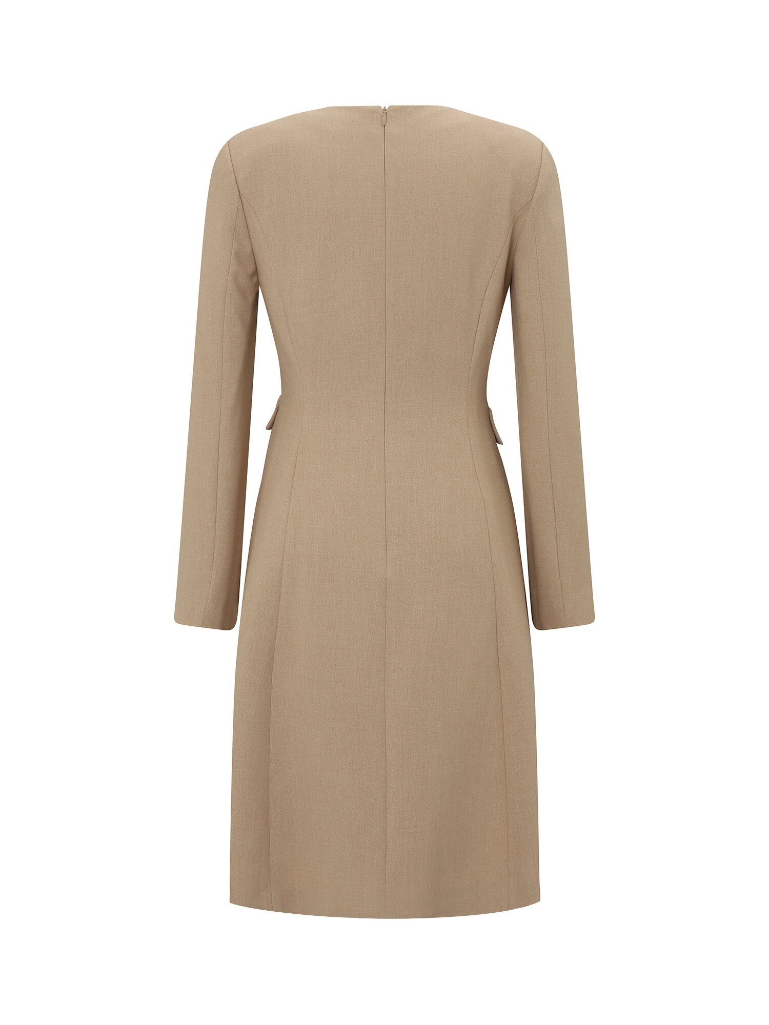 글리터 라운드넥 원피스 (BEIGE)