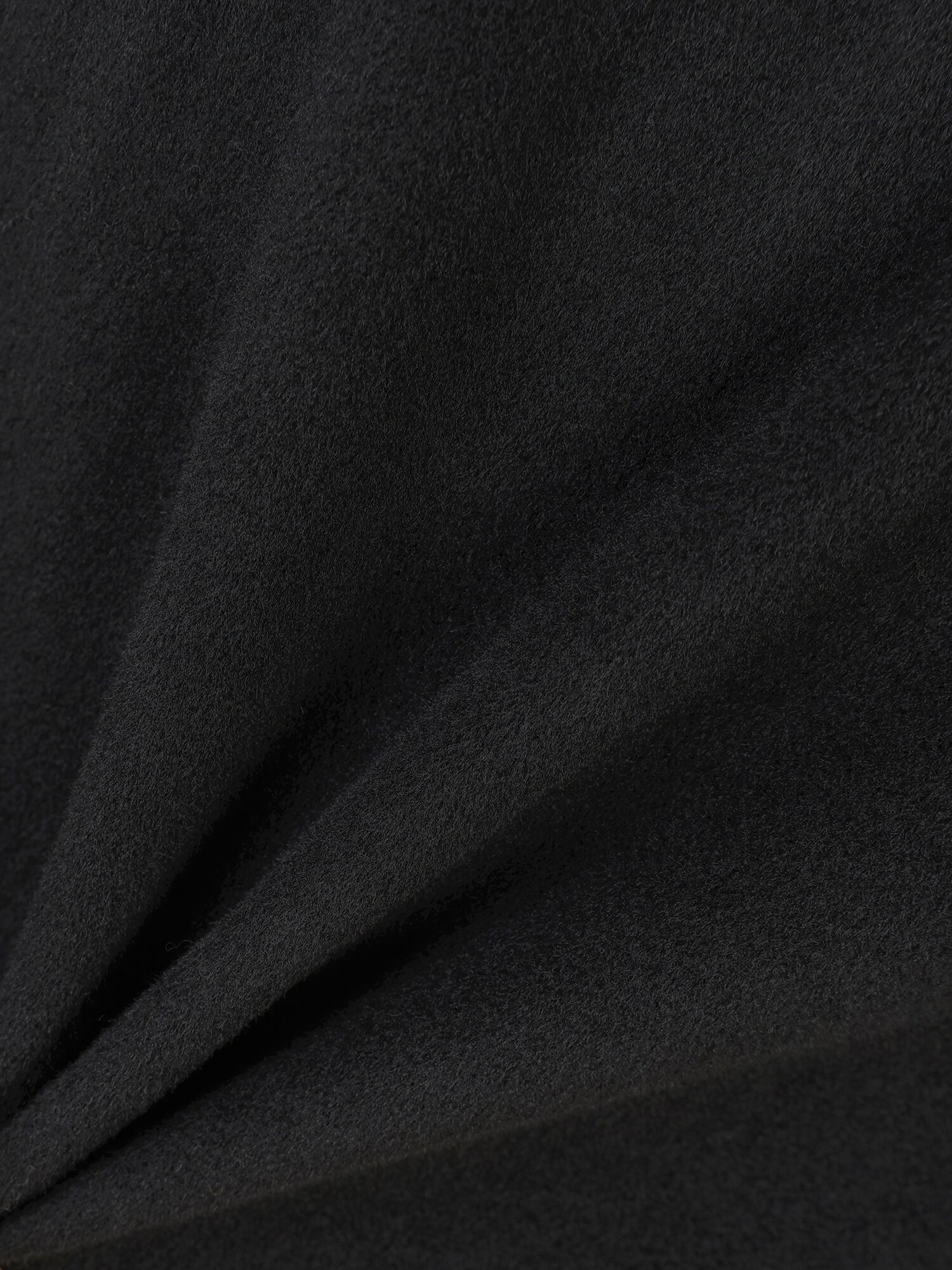 울 캐시미어 집업 니트 배색 베스트 (BLACK)