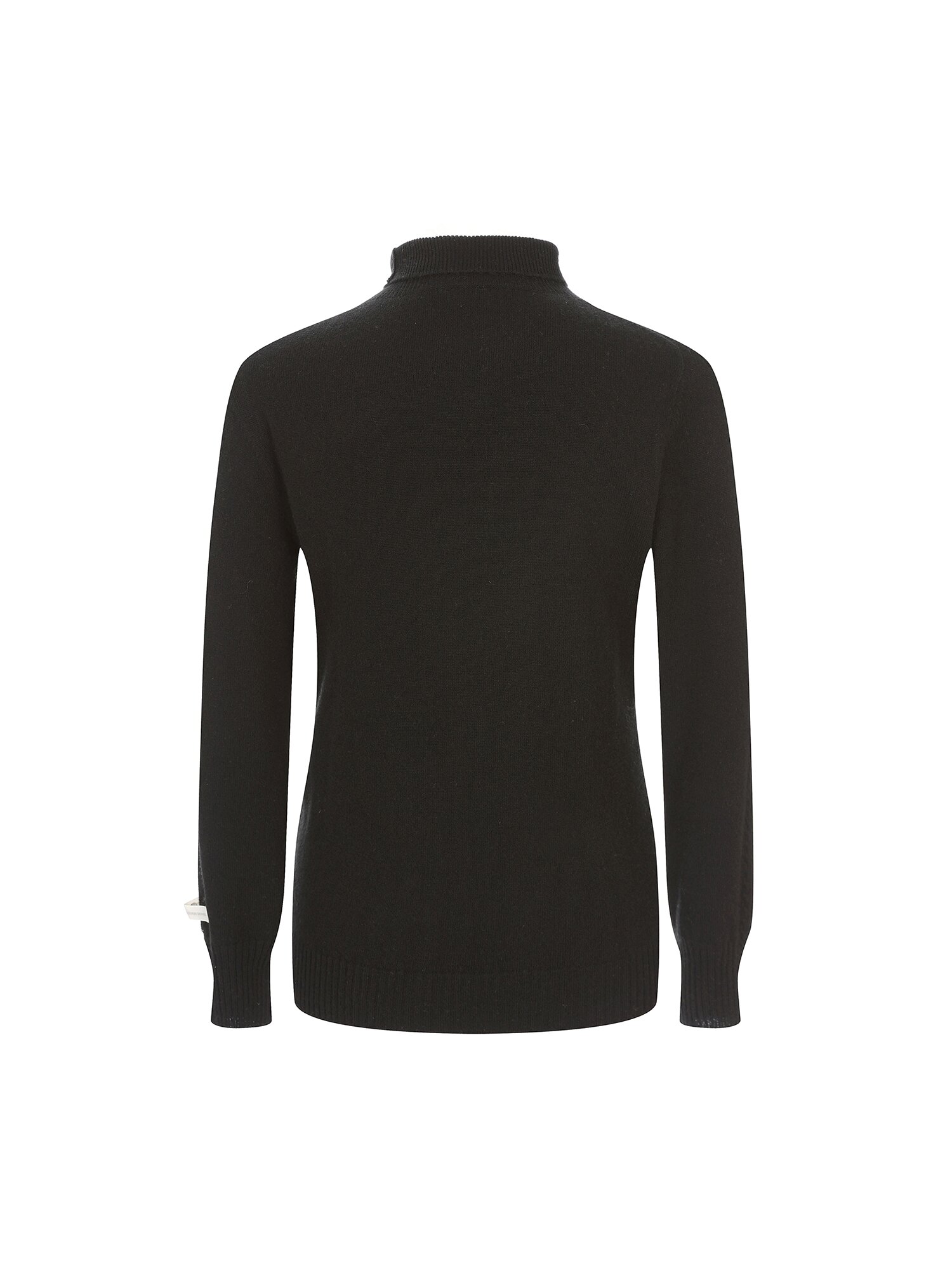 캐시미어 케이블 하이넥 풀오버 니트 (BLACK)