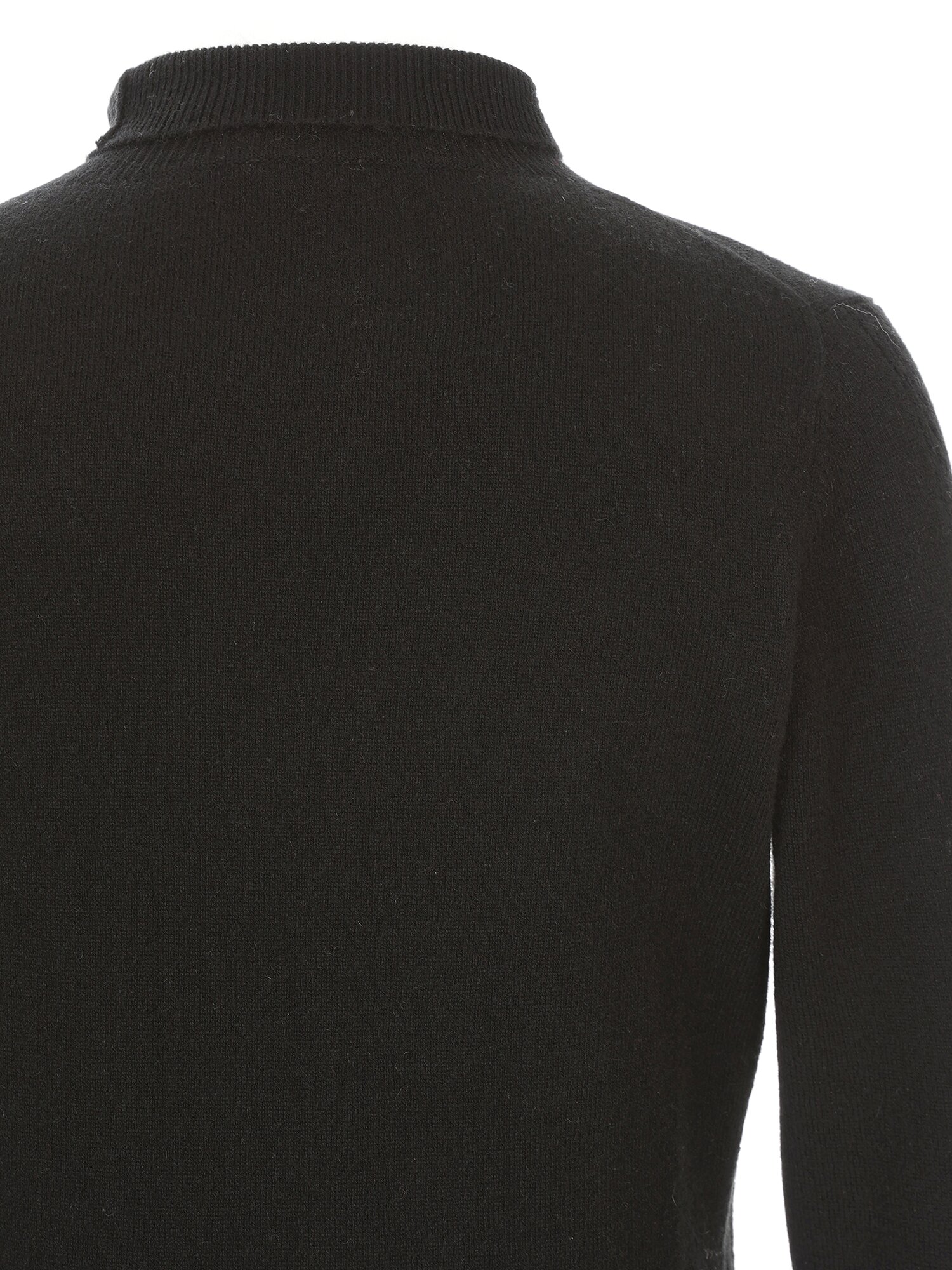 캐시미어 케이블 하이넥 풀오버 니트 (BLACK)