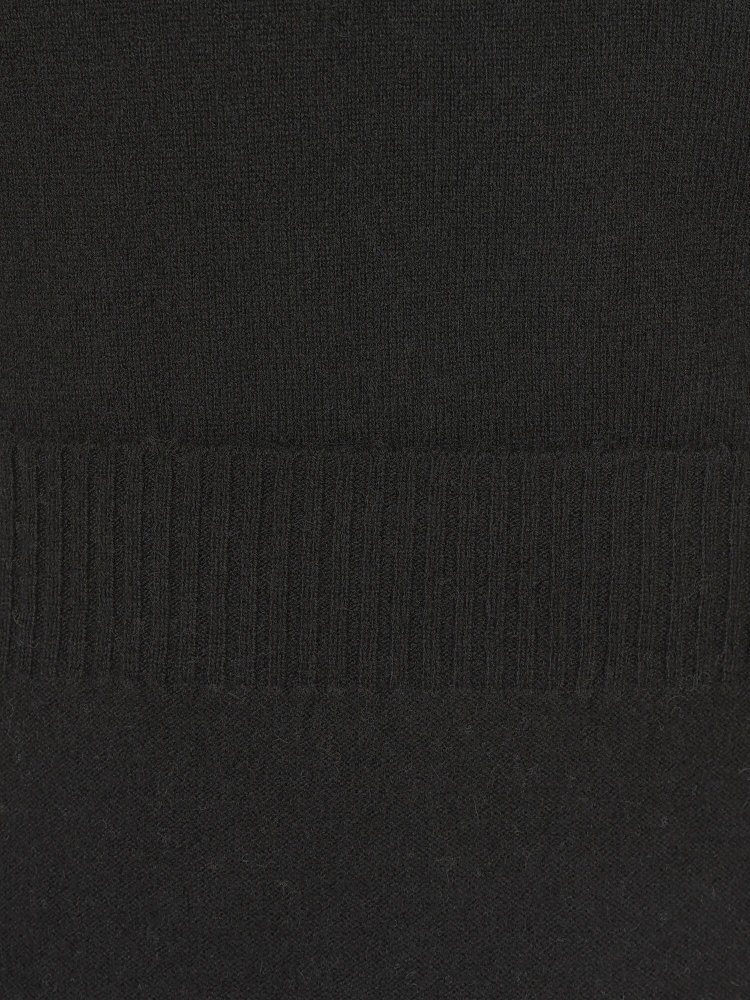 캐시미어 케이블 하이넥 풀오버 니트 (BLACK)