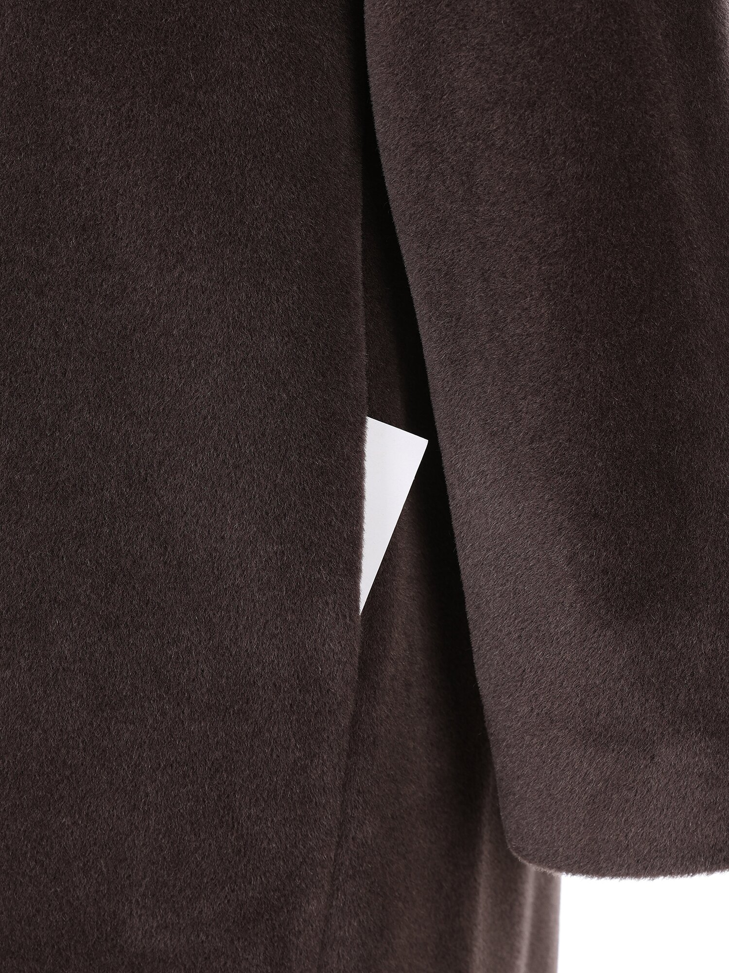 울 알파카 테일러드 롱 코트 (BROWN)