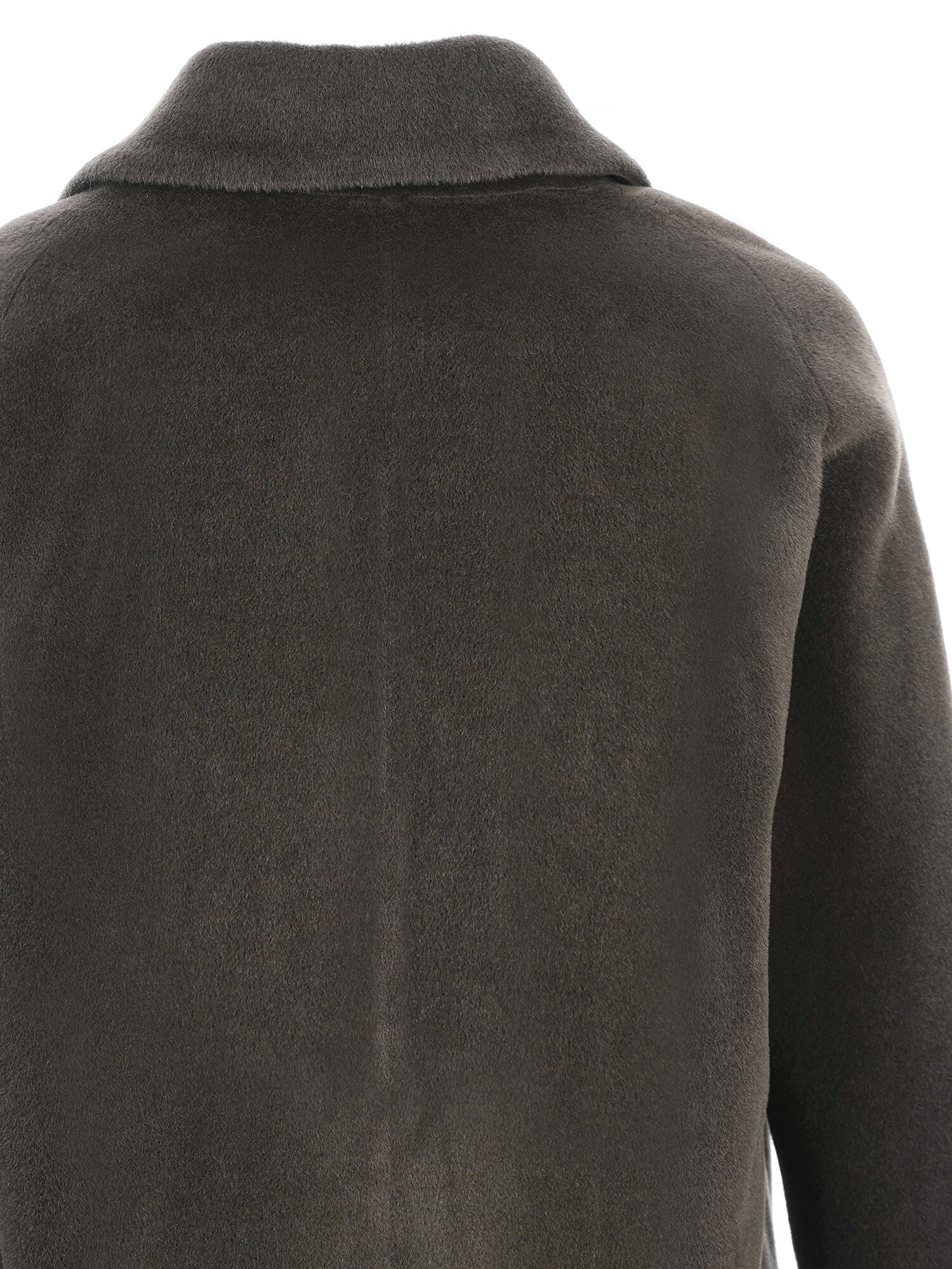 울 알파카 테일러드 롱 코트 (BROWN)