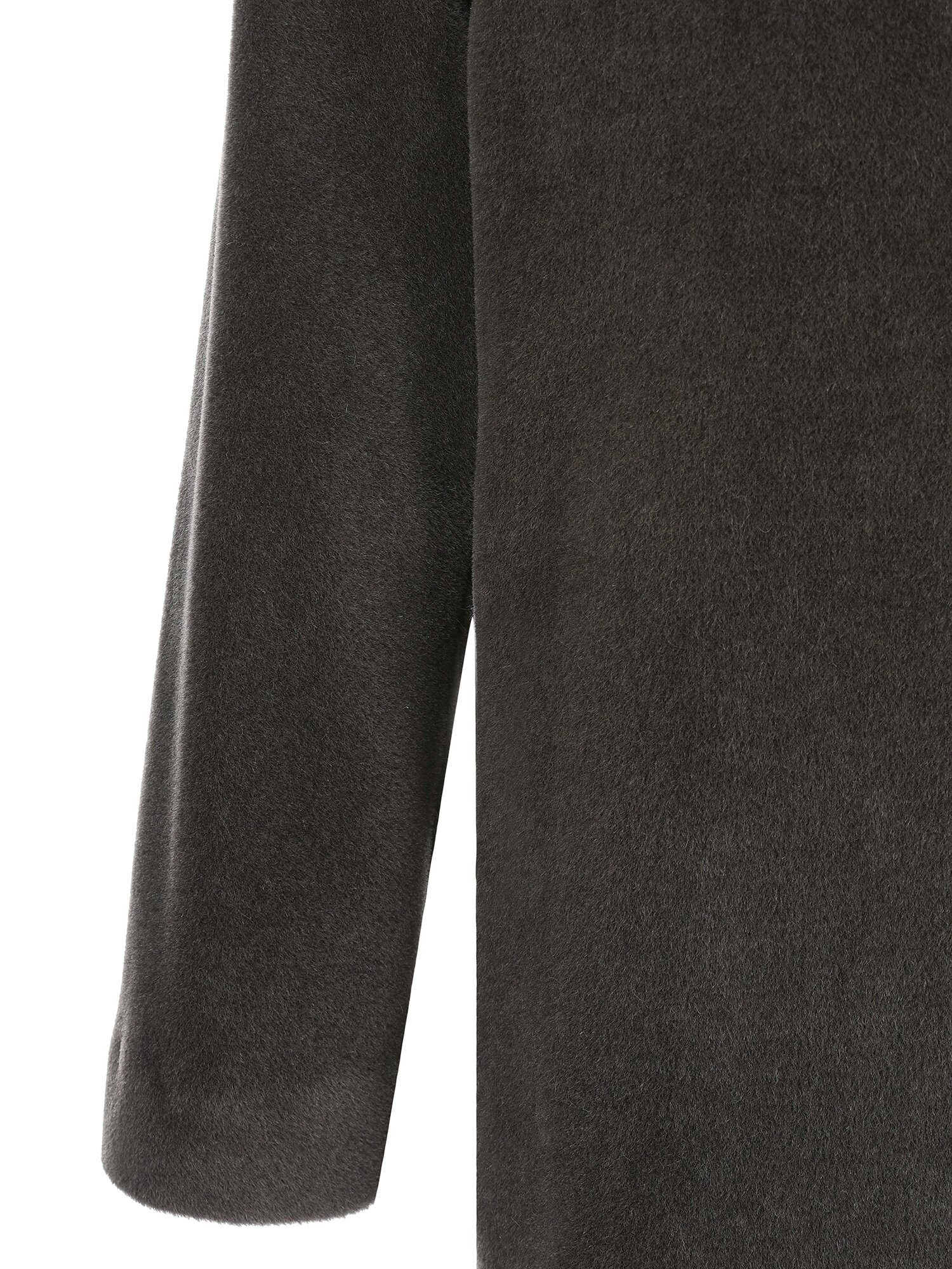 울 알파카 테일러드 롱 코트 (BROWN)